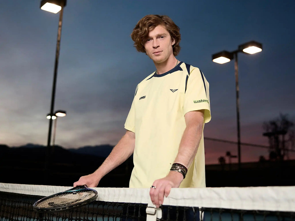 1012020-732 | RUBLEV US OPEN SHIRT | YELLOW/BLUE