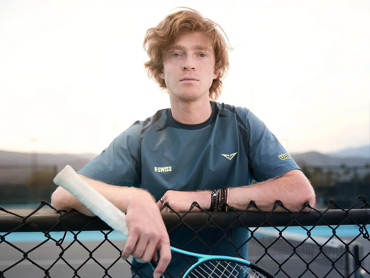 1012020-417 | RUBLEV US OPEN SHIRT | BLUE/YELLOW