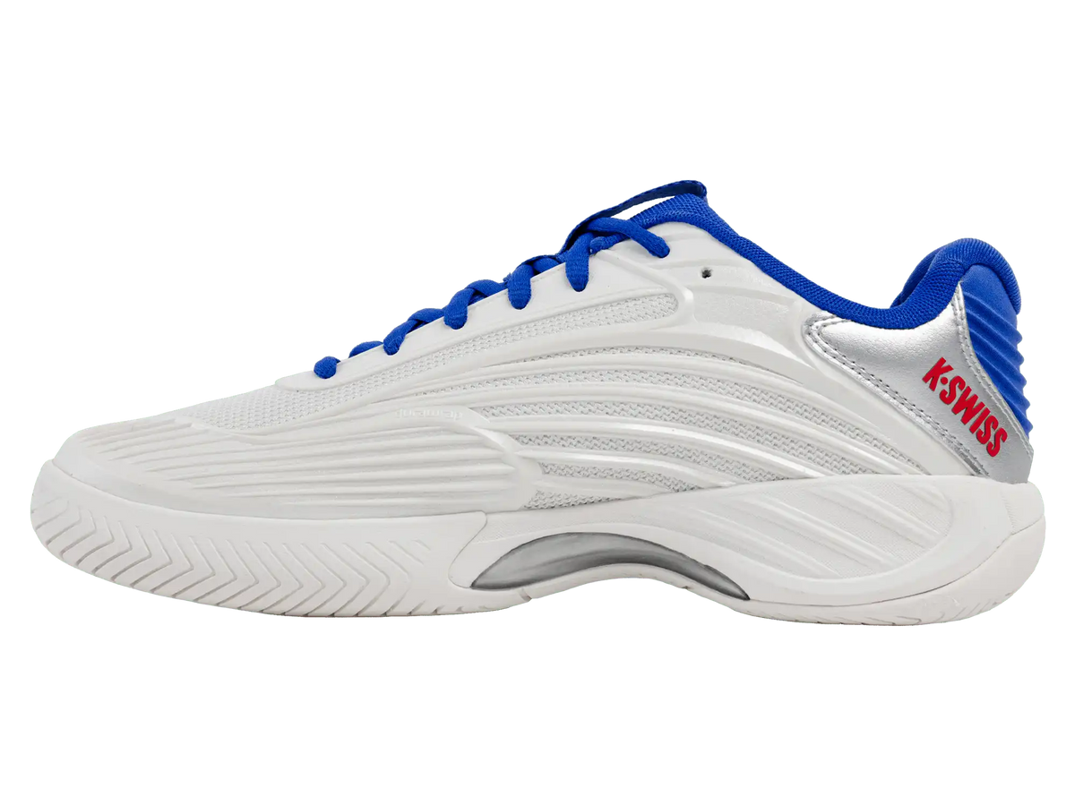 09629-104-M | HYPERCOURT EXPRESS 3 60TH | WIMBLEDON WHITE/DAZZLING BLUE/SILVER/MARS RED