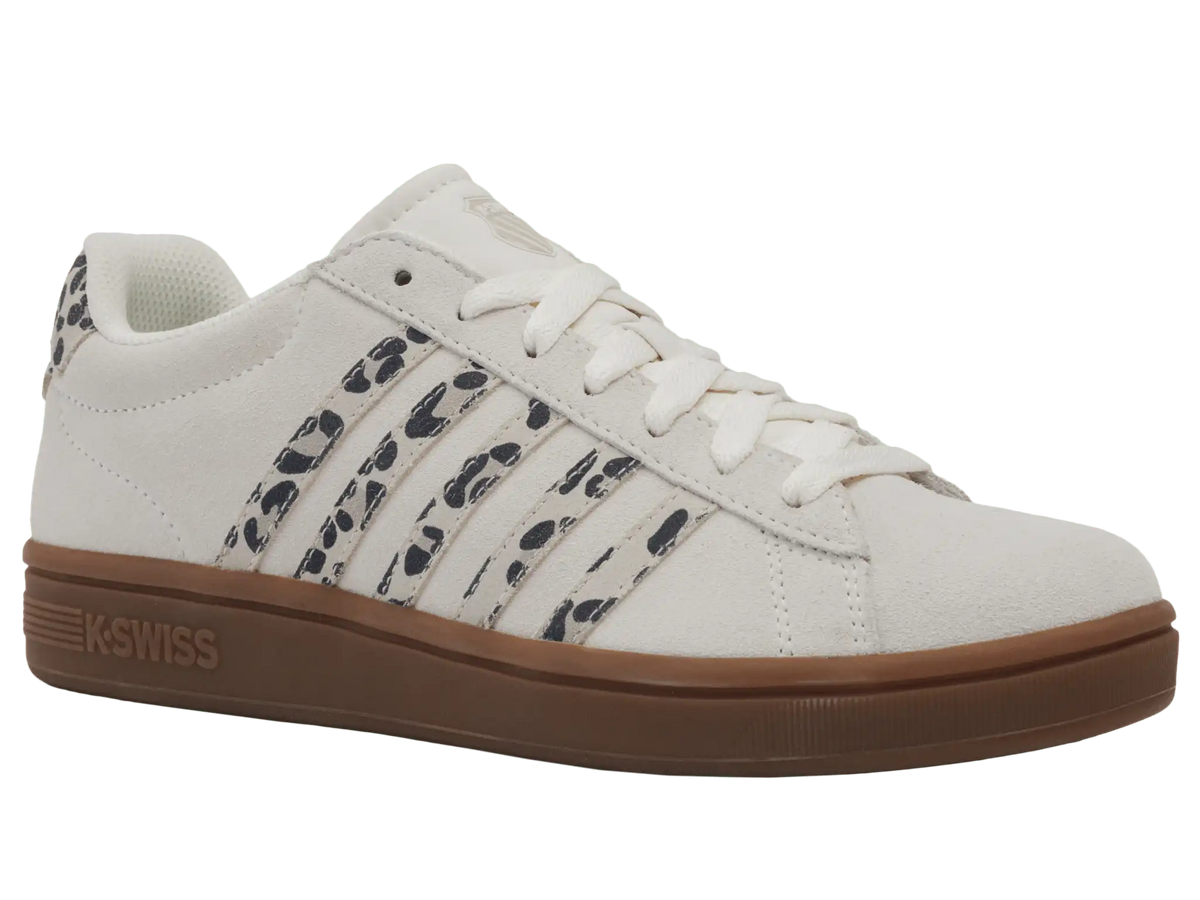 99492-148-M | COURT TIEBREAK II SDE | SNOW WHITE/LIGHT GRAY/LEOPARD/GUM